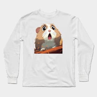 Scared Hamster Meme, gift present ideas Long Sleeve T-Shirt